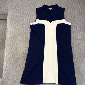 Lilly Pulitzer Vintage Navy and White Sleeveless Shift Dress 12